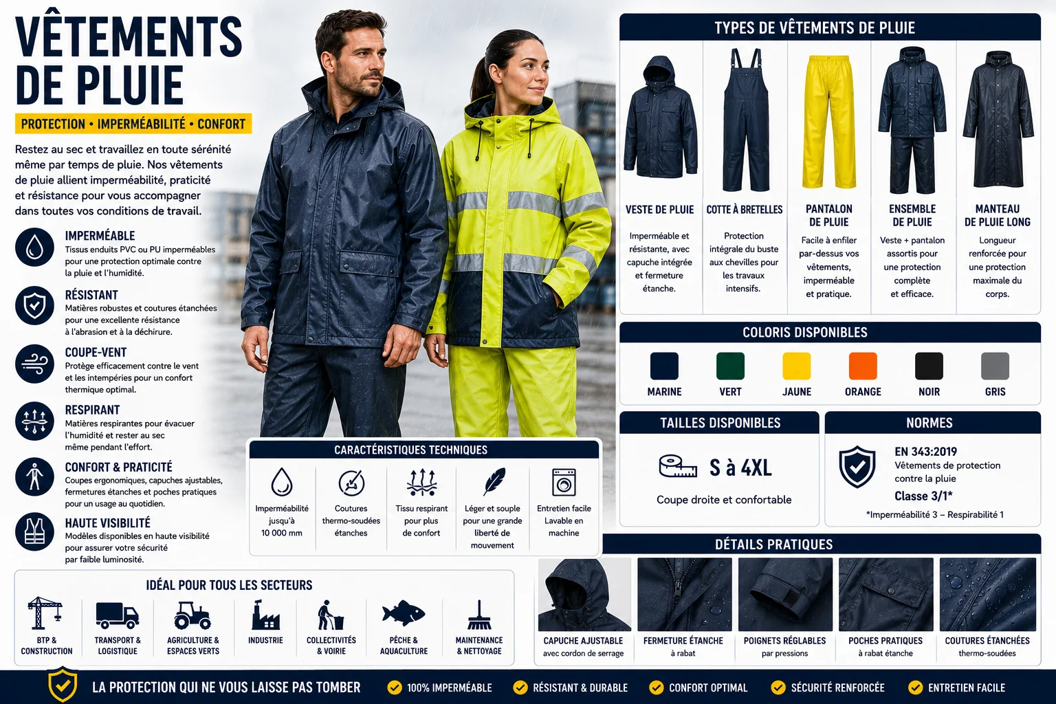 Vêtements de pluie